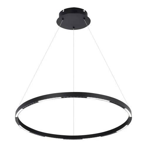 Светильник подвесной LED Desoto LSP-7229 Lussole чёрный 1 лампа, основание чёрное в стиле хай-тек современный кольца